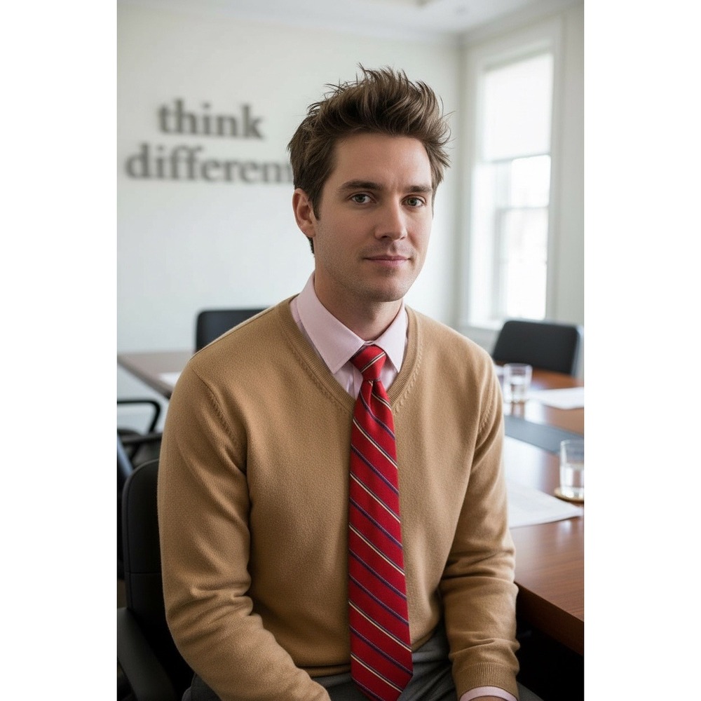 Vintage silk Repp style red, white‎ and blue tie Chicago